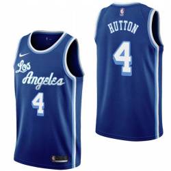 Royal Classic Joe Hutton Twill Basketball Jersey -Lakers #4 Hutton Twill Jerseys, FREE SHIPPING