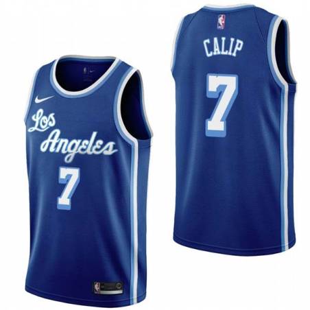 Royal Classic Demetrius Calip Twill Basketball Jersey -Lakers #7 Calip Twill Jerseys, FREE SHIPPING