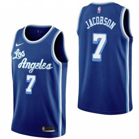 Royal Classic Sam Jacobson Twill Basketball Jersey -Lakers #7 Jacobson Twill Jerseys, FREE SHIPPING