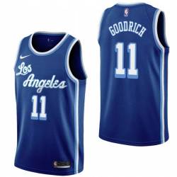 Royal Classic Gail Goodrich Twill Basketball Jersey -Lakers #11 Goodrich Twill Jerseys, FREE SHIPPING