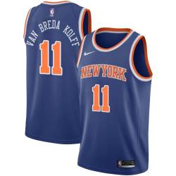Blue Butch Van Breda Kolff Twill Basketball Jersey -Knicks #11 Van Breda Kolff Twill Jerseys, FREE SHIPPING