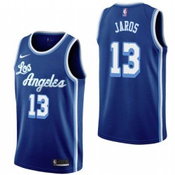 Royal Classic Tony Jaros Twill Basketball Jersey -Lakers #13 Jaros Twill Jerseys, FREE SHIPPING