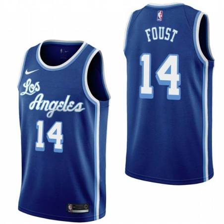 Royal Classic Larry Foust Twill Basketball Jersey -Lakers #14 Foust Twill Jerseys, FREE SHIPPING