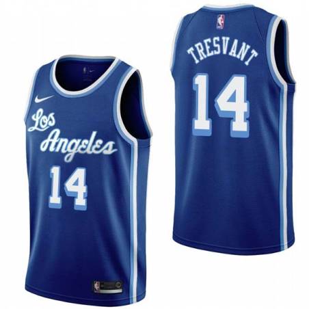 Royal Classic John Tresvant Twill Basketball Jersey -Lakers #14 Tresvant Twill Jerseys, FREE SHIPPING