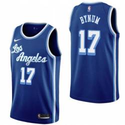 Royal Classic Andrew Bynum Twill Basketball Jersey -Lakers #17 Bynum Twill Jerseys, FREE SHIPPING