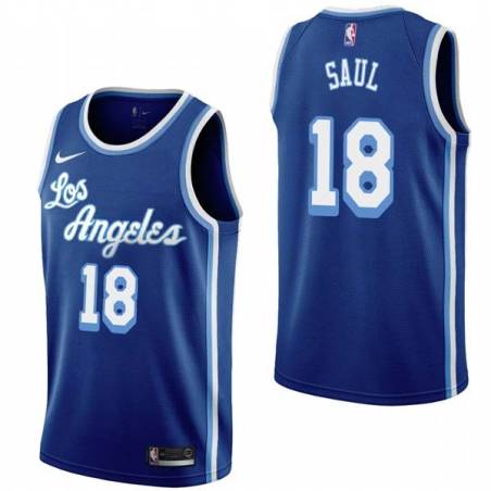 Royal Classic Pep Saul Twill Basketball Jersey -Lakers #18 Saul Twill Jerseys, FREE SHIPPING