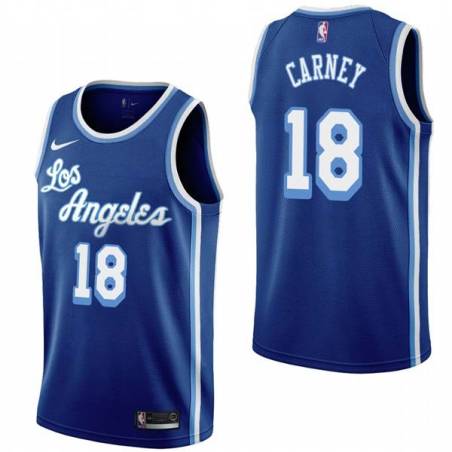 Royal Classic Bob Carney Twill Basketball Jersey -Lakers #18 Carney Twill Jerseys, FREE SHIPPING