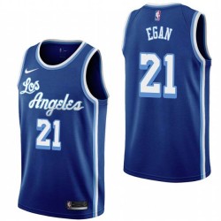 Royal Classic Johnny Egan Twill Basketball Jersey -Lakers #21 Egan Twill Jerseys, FREE SHIPPING