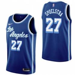 Royal Classic Art Spoelstra Twill Basketball Jersey -Lakers #27 Spoelstra Twill Jerseys, FREE SHIPPING