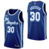 Royal Classic Cliff Anderson Twill Basketball Jersey -Lakers #30 Anderson Twill Jerseys, FREE SHIPPING