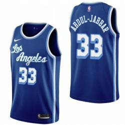 Royal Classic Kareem Abdul-Jabbar Twill Basketball Jersey -Lakers #33 Abdul-Jabbar Twill Jerseys, FREE SHIPPING