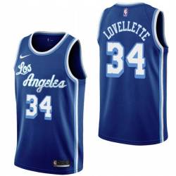 Royal Classic Clyde Lovellette Twill Basketball Jersey -Lakers #34 Lovellette Twill Jerseys, FREE SHIPPING