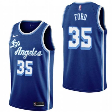 Royal Classic Don Ford Twill Basketball Jersey -Lakers #35 Ford Twill Jerseys, FREE SHIPPING