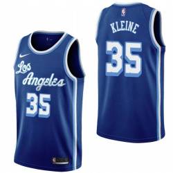 Royal Classic Joe Kleine Twill Basketball Jersey -Lakers #35 Kleine Twill Jerseys, FREE SHIPPING