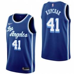 Royal Classic Mitch Kupchak Twill Basketball Jersey -Lakers #41 Kupchak Twill Jerseys, FREE SHIPPING