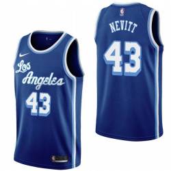 Royal Classic Chuck Nevitt Twill Basketball Jersey -Lakers #43 Nevitt Twill Jerseys, FREE SHIPPING