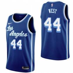 Royal Classic Jerry West Twill Basketball Jersey -Lakers #44 West Twill Jerseys, FREE SHIPPING