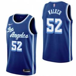 Royal Classic Samaki Walker Twill Basketball Jersey -Lakers #52 Walker Twill Jerseys, FREE SHIPPING