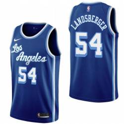 Royal Classic Mark Landsberger Twill Basketball Jersey -Lakers #54 Landsberger Twill Jerseys, FREE SHIPPING