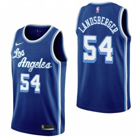 Royal Classic Mark Landsberger Twill Basketball Jersey -Lakers #54 Landsberger Twill Jerseys, FREE SHIPPING