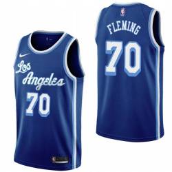 Royal Classic Ed Fleming Twill Basketball Jersey -Lakers #70 Fleming Twill Jerseys, FREE SHIPPING