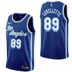 Royal Classic Clyde Lovellette Twill Basketball Jersey -Lakers #89 Lovellette Twill Jerseys, FREE SHIPPING