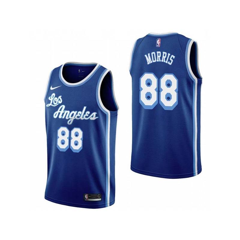 Royal Classic Markieff Morris Lakers #88 Twill Basketball Jersey FREE SHIPPING