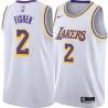 White Derek Fisher Twill Basketball Jersey -Lakers #2 Fisher Twill Jerseys, FREE SHIPPING