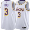 White Jeff Lamp Twill Basketball Jersey -Lakers #3 Lamp Twill Jerseys, FREE SHIPPING