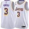 White Jay Vincent Twill Basketball Jersey -Lakers #3 Vincent Twill Jerseys, FREE SHIPPING