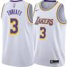 White Sedale Threatt Twill Basketball Jersey -Lakers #3 Threatt Twill Jerseys, FREE SHIPPING