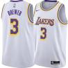 White Corey Brewer Twill Basketball Jersey -Lakers #3 Brewer Twill Jerseys, FREE SHIPPING