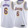 White Adam Morrison Twill Basketball Jersey -Lakers #6 Morrison Twill Jerseys, FREE SHIPPING