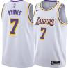 White Marty Byrnes Twill Basketball Jersey -Lakers #7 Byrnes Twill Jerseys, FREE SHIPPING