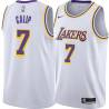 White Demetrius Calip Twill Basketball Jersey -Lakers #7 Calip Twill Jerseys, FREE SHIPPING