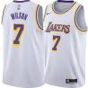 White Trevor Wilson Twill Basketball Jersey -Lakers #7 Wilson Twill Jerseys, FREE SHIPPING