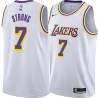 White Derek Strong Twill Basketball Jersey -Lakers #7 Strong Twill Jerseys, FREE SHIPPING