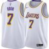 White Lamar Odom Twill Basketball Jersey -Lakers #7 Odom Twill Jerseys, FREE SHIPPING