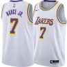 White Larry Nance Jr. Twill Basketball Jersey -Lakers #7 Nance Jr Twill Jerseys, FREE SHIPPING