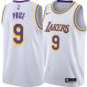 White Ronnie Price Twill Basketball Jersey -Lakers #9 Price Twill Jerseys, FREE SHIPPING