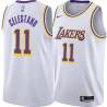 White John Celestand Twill Basketball Jersey -Lakers #11 Celestand Twill Jerseys, FREE SHIPPING