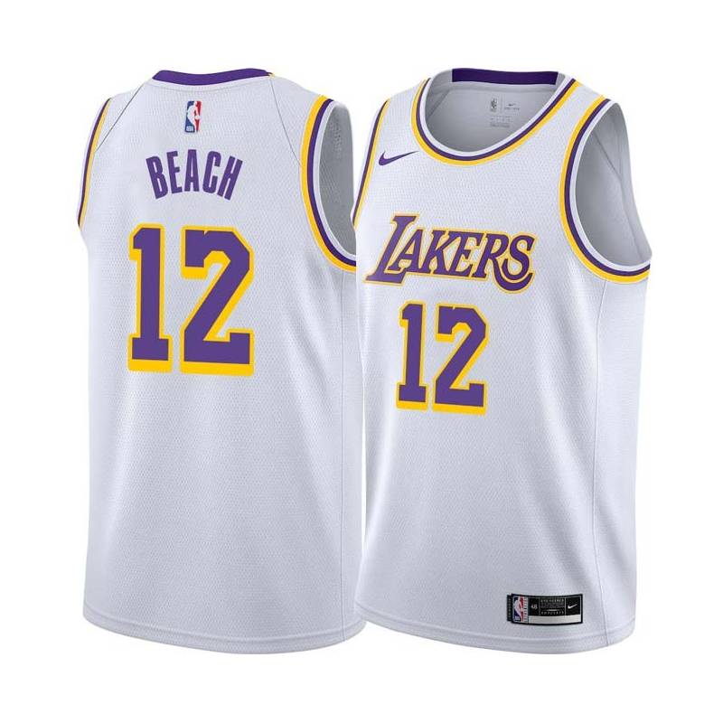 White Ed Beach Twill Basketball Jersey -Lakers #12 Beach Twill Jerseys, FREE SHIPPING