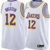 White Jim Holstein Twill Basketball Jersey -Lakers #12 Holstein Twill Jerseys, FREE SHIPPING