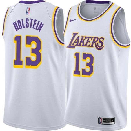 White Jim Holstein Twill Basketball Jersey -Lakers #13 Holstein Twill Jerseys, FREE SHIPPING