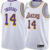 White John Tresvant Twill Basketball Jersey -Lakers #14 Tresvant Twill Jerseys, FREE SHIPPING