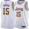 White Don Carlson Twill Basketball Jersey -Lakers #15 Carlson Twill Jerseys, FREE SHIPPING