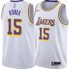 White Kevin O'Shea Twill Basketball Jersey -Lakers #15 O'Shea Twill Jerseys, FREE SHIPPING