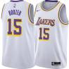 White Bob Boozer Twill Basketball Jersey -Lakers #15 Boozer Twill Jerseys, FREE SHIPPING