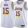 White John Roche Twill Basketball Jersey -Lakers #15 Roche Twill Jerseys, FREE SHIPPING