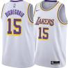 White Ernie DiGregorio Twill Basketball Jersey -Lakers #15 DiGregorio Twill Jerseys, FREE SHIPPING